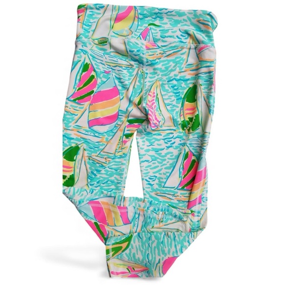Lilly Pulitzer Luxletic Sailboat Nautical Weekender Leggings You Gotta Regatta - Picture 3 of 5